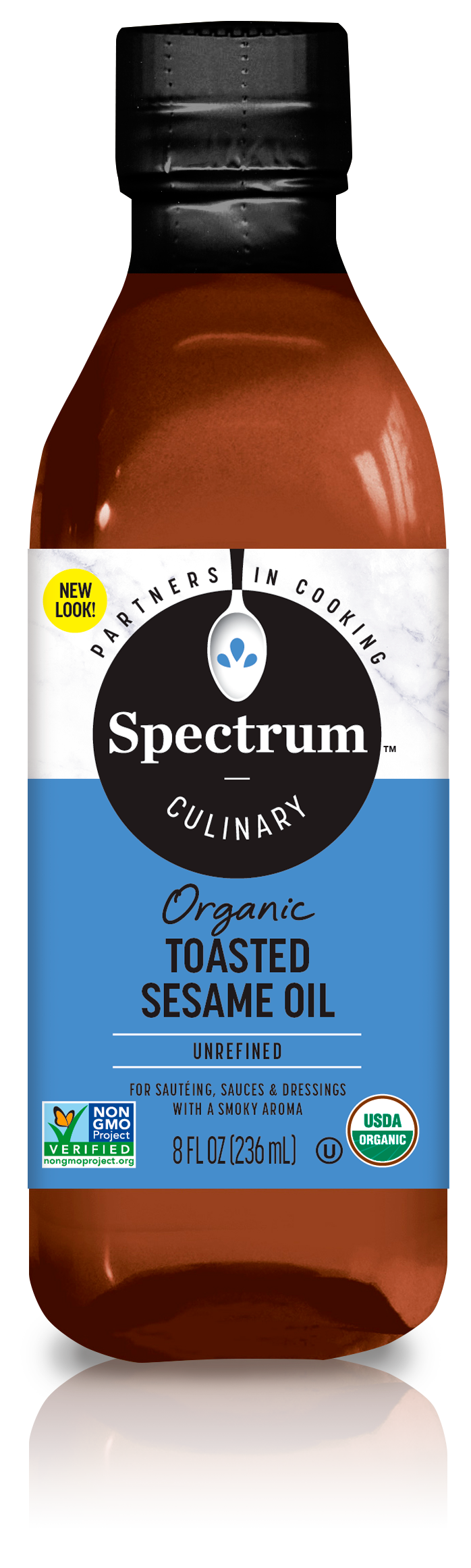 Organic Toasted Sesame Oil, Unrefined Spectrum